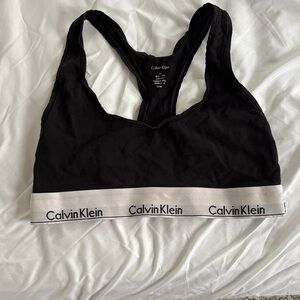 Calvin Klein Black and Gray Sports Bra